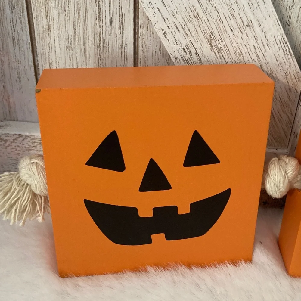 Target BP 2019 Set of Three Orange Halloween Pumpkin Blocks